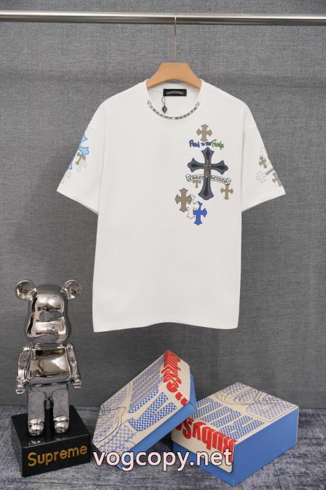 偽物 ブランド 販売オシャレ度アップ 高級感が溢れた サラサラの着心地半袖TシャツCHROME HEARTS_0_0