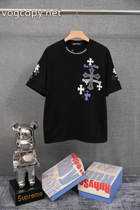 偽物 ブランド 販売オシャレ度アップ 高級感が溢れた サラサラの着心地半袖TシャツCHROME HEARTS_0_3