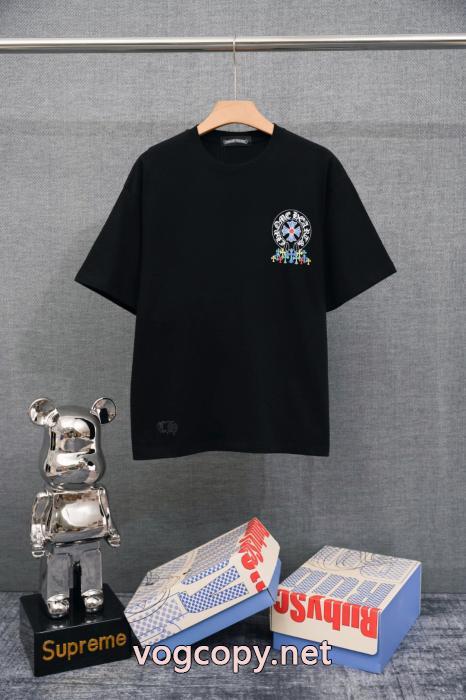 2026最新コラボ完売間近 通気性が良い 雑誌掲載偽物 ブランド ショップ半袖Tシャツクロムハーツ_0_4