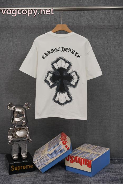 コピー ブランド 優良半袖TシャツCHROME HEARTS気分がアガる 快適な着心地 カラー豊富_0_0