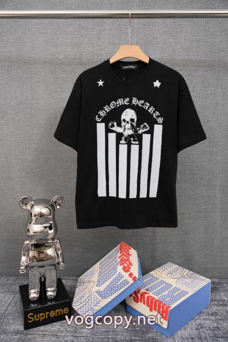 ブランド 品 コピー大人っぽく仕上げ 高級感が漂う 撥水素材CHROME HEARTS半袖Tシャツ_0_2