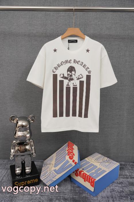 ブランド 品 コピー大人っぽく仕上げ 高級感が漂う 撥水素材CHROME HEARTS半袖Tシャツ_0_3