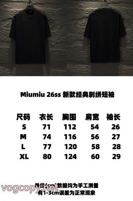 ミュウミュウ人気定番新品 数量限定販売 ポップ半袖Tシャツブランド 品 コピー_0_3
