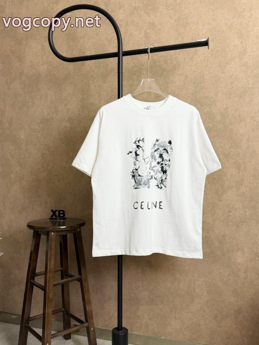 販路限定モデル 男女通用 限定特価半袖TシャツCELINEブランド コピー_0_3