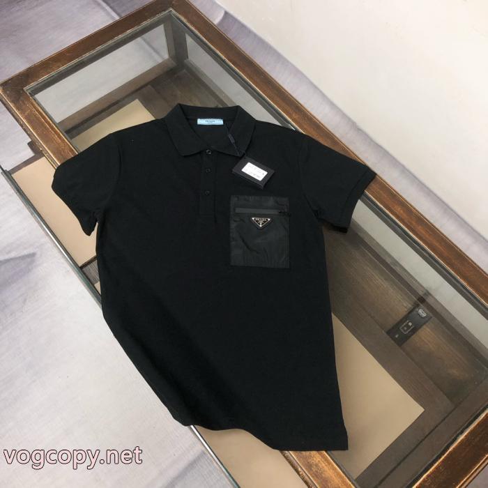 上品上質 派手すぎず 最安値に挑戦プラダブランド スーパー コピー 通販半袖poloTシャツ_0_2