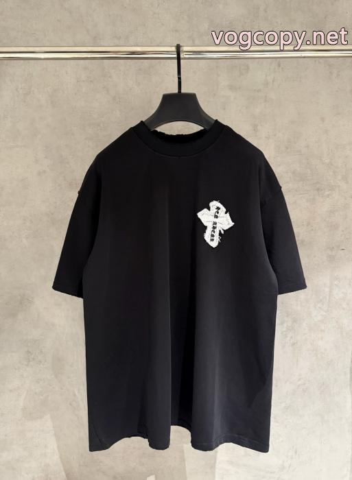 偽物 ブランド 販売ピュアな印象に 洗練デザイン 可愛いデザイン半袖シャツCHROME HEARTS_0_0