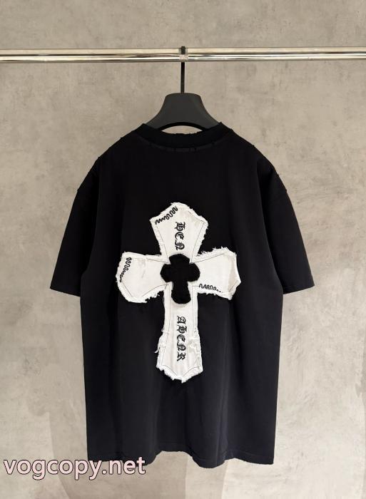偽物 ブランド 販売ピュアな印象に 洗練デザイン 可愛いデザイン半袖シャツCHROME HEARTS_0_1