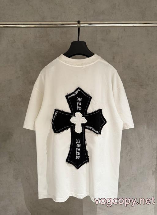 偽物 ブランド 販売ピュアな印象に 洗練デザイン 可愛いデザイン半袖シャツCHROME HEARTS_0_3