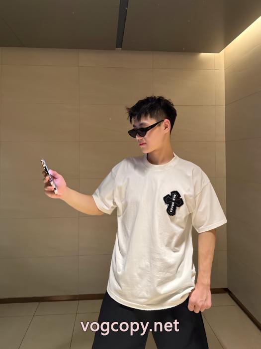 偽物 ブランド 販売ピュアな印象に 洗練デザイン 可愛いデザイン半袖シャツCHROME HEARTS_0_4