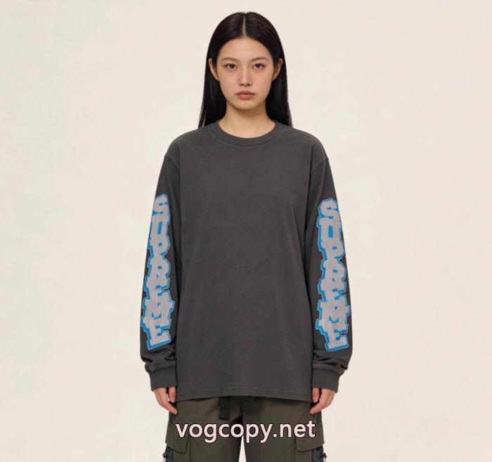 シュプリーム今年流行 優しげな高級人気色 韓国高級服長袖Tシャツブランド コピー 販売 _0_3