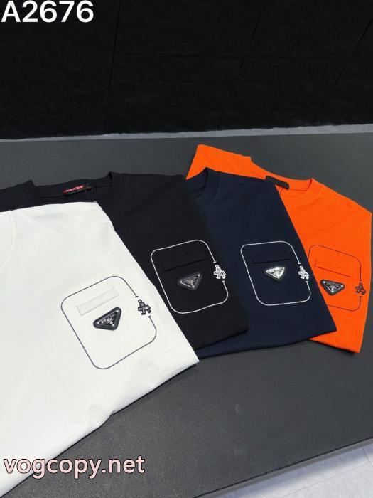 半袖Tシャツ偽物 通販PRADA毎年大人気商品 限定デザイン トレンド2026_0_4