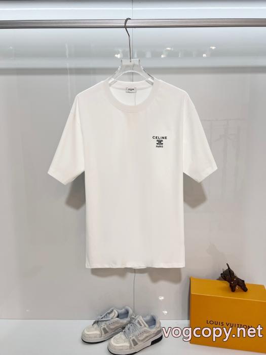 優しげ人気アイテム 必須アイテム 定番カラーブランド スーパー コピー 通販CELINE半袖Tシャツ_0_1
