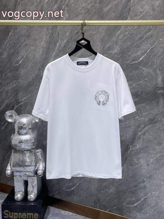 最新トレンドファッション新着 驚きの破格値新品 女らしい半袖TシャツCHROME HEARTSブランド コピー 激安_0_0