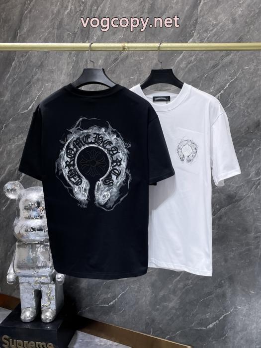 最新トレンドファッション新着 驚きの破格値新品 女らしい半袖TシャツCHROME HEARTSブランド コピー 激安_0_1