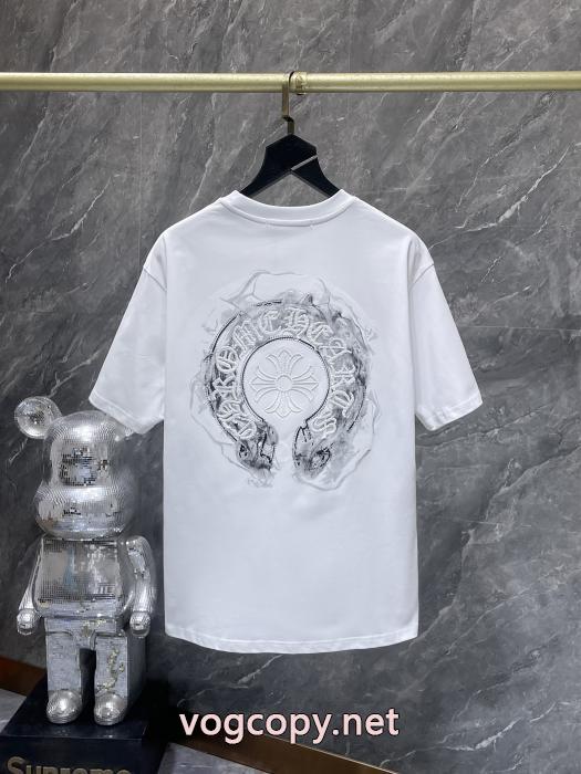 最新トレンドファッション新着 驚きの破格値新品 女らしい半袖TシャツCHROME HEARTSブランド コピー 激安_0_2