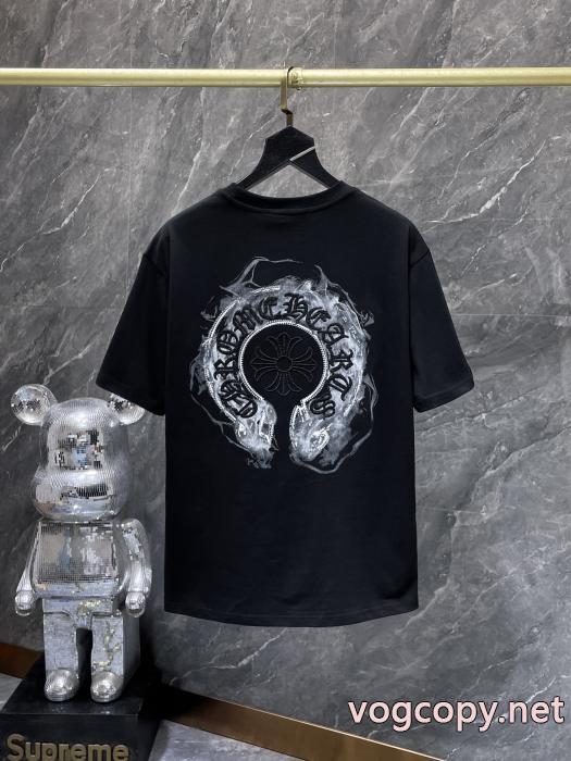 最新トレンドファッション新着 驚きの破格値新品 女らしい半袖TシャツCHROME HEARTSブランド コピー 激安_0_3
