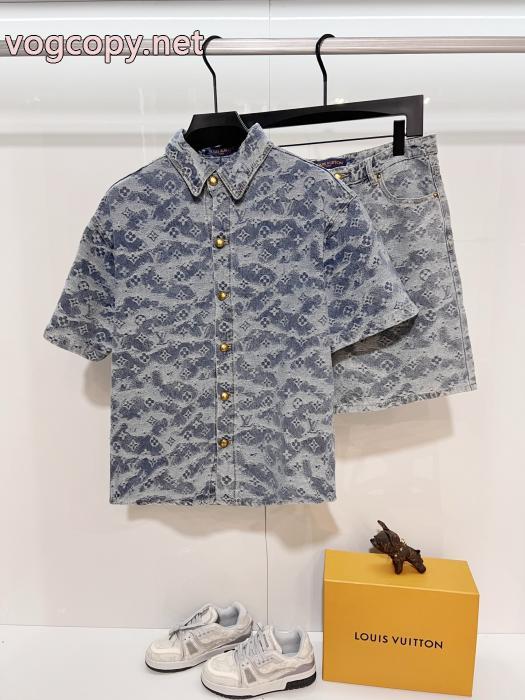 安心国内発送 着心地抜群 大人気 完売前にブランド 偽物 激安半袖シャツLOUIS VUITTON_0_0