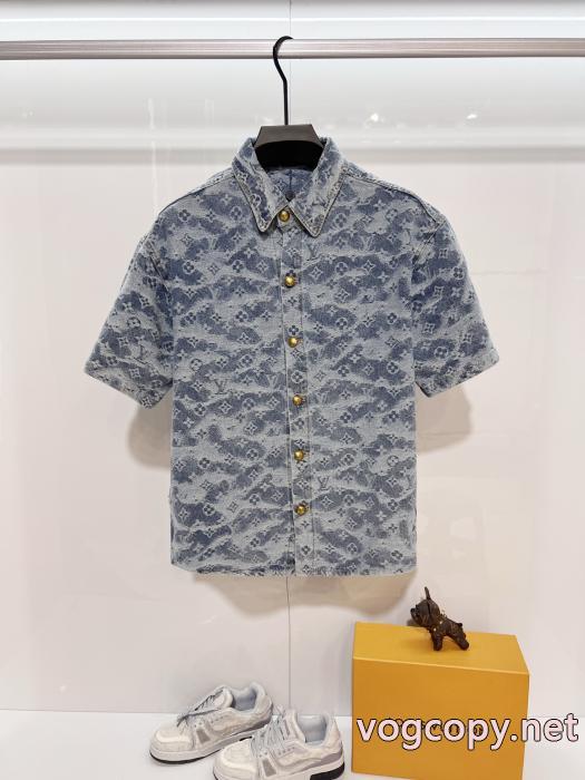 安心国内発送 着心地抜群 大人気 完売前にブランド 偽物 激安半袖シャツLOUIS VUITTON_0_1