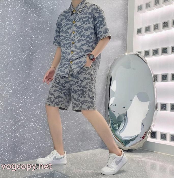 安心国内発送 着心地抜群 大人気 完売前にブランド 偽物 激安半袖シャツLOUIS VUITTON_0_4