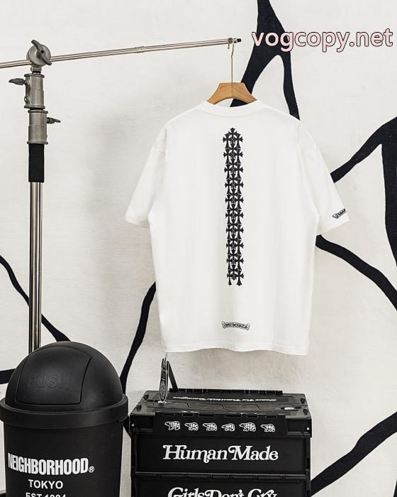 半袖Tシャツ天然着色 ギフト最適期間限定 お洒落な印象にCHROME HEARTS偽物 ブランド_0_1