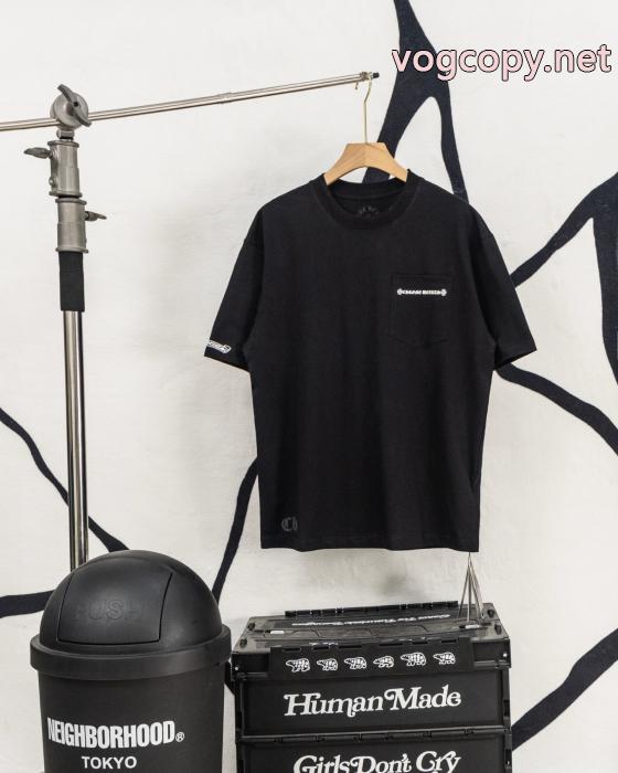 半袖Tシャツ天然着色 ギフト最適期間限定 お洒落な印象にCHROME HEARTS偽物 ブランド_0_3