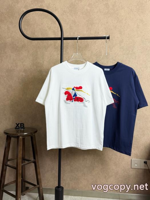 個性派さん 爽やかに演出する 数量限定HOTBURBERRY半袖Tシャツスーパー コピー 品_0_0