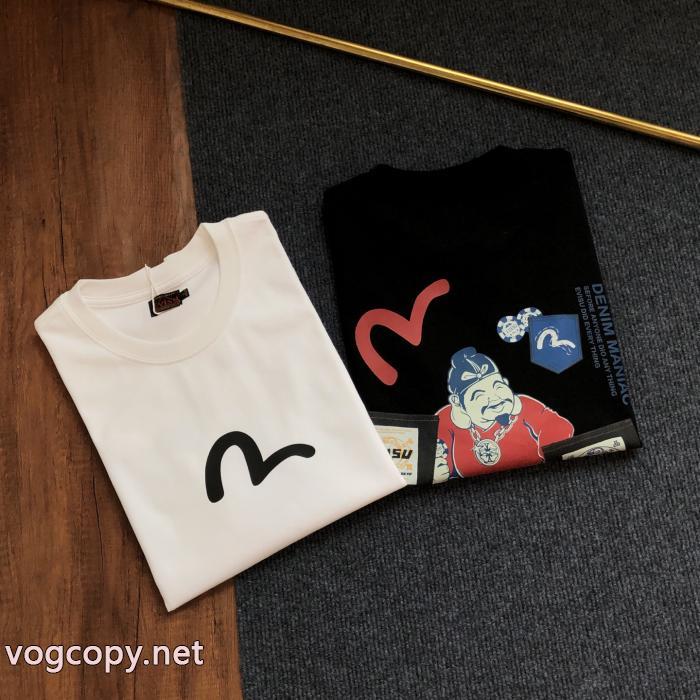 大人モード 上質感 今シーズン注目のアイテム半袖TシャツEVISUコピー 通販_0_1