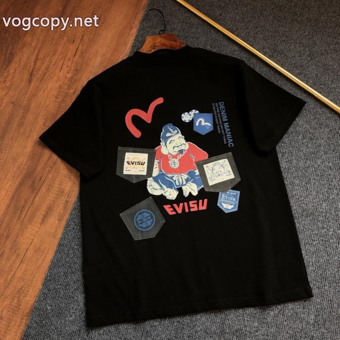 大人モード 上質感 今シーズン注目のアイテム半袖TシャツEVISUコピー 通販_0_3