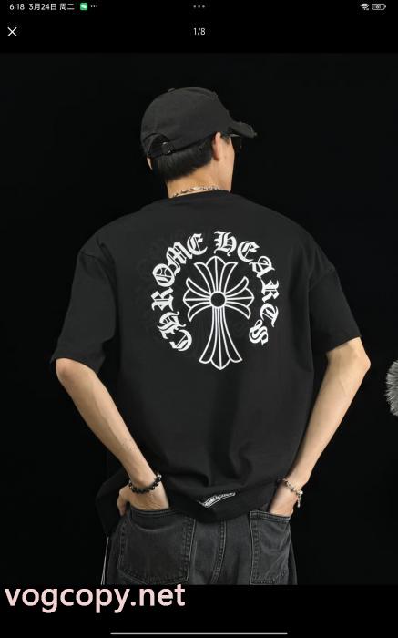 コピー ブランド 通販個性的なデザイン  NEW　新作  2026らしい華やか半袖TシャツCHROME HEARTS_0_0