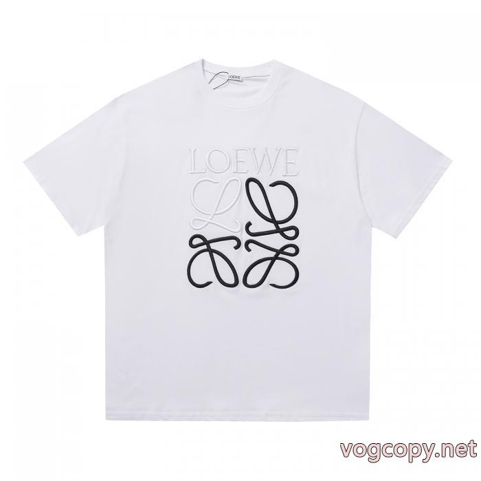 海外セレブ定番愛用  素敵な商品 穿き心地も快適偽物 ブランド 激安LOEWE半袖Tシャツ_0_1