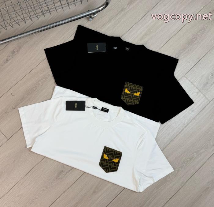 抜群の吸汗性 最安値に挑戦 シックでお洒落なコピー 商品 通販半袖Tシャツフェンディ_0_1