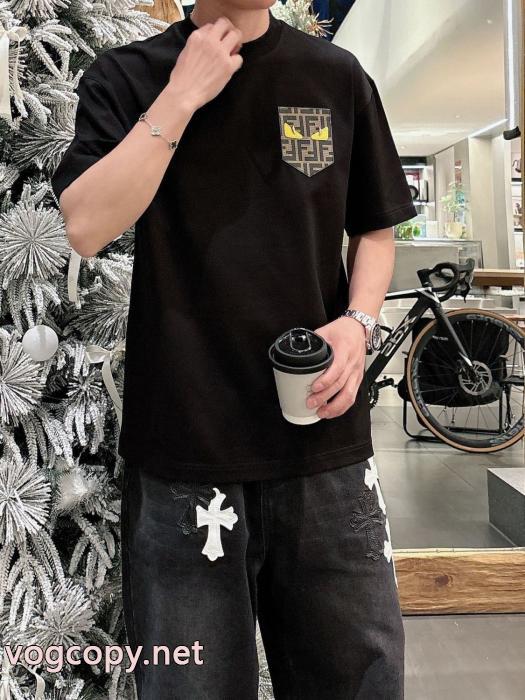 抜群の吸汗性 最安値に挑戦 シックでお洒落なコピー 商品 通販半袖Tシャツフェンディ_0_4