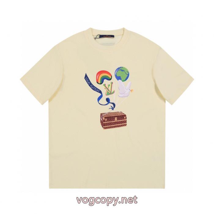 ブランド コピー ショップ半袖Tシャツ洗練された印象 日本完売 2026大活躍ルイ ヴィトン_0_0