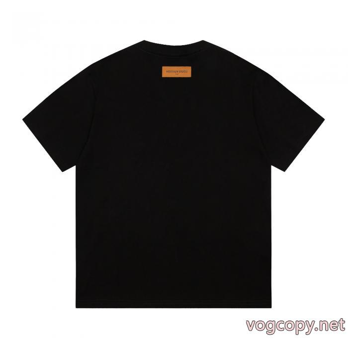 通販 ブランド好印象な上品スタイル 韓国の人気 大流行中半袖TシャツLOUIS VUITTON_0_2