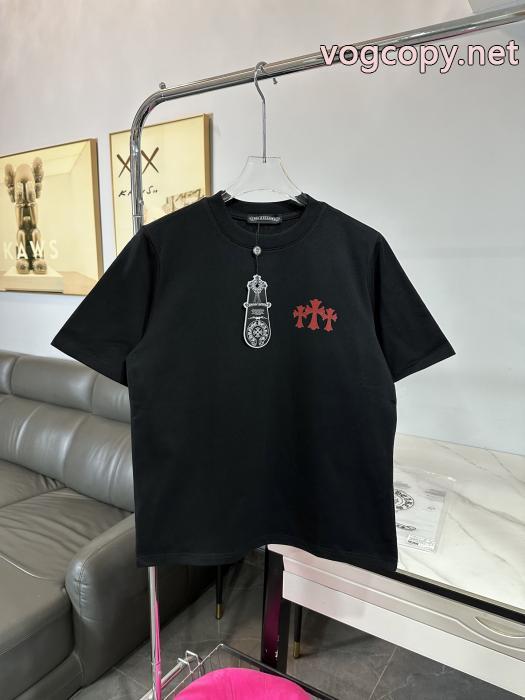 全体的に調和のある 雑誌掲載 多数愛用癒し系CHROME HEARTS半袖Tシャツブランド コピー 通販_0_1