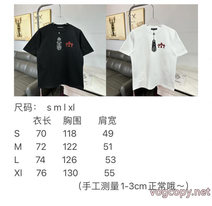 全体的に調和のある 雑誌掲載 多数愛用癒し系CHROME HEARTS半袖Tシャツブランド コピー 通販_0_3