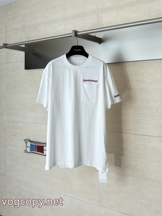 偽物 ブランド 激安半袖TシャツCHROME HEARTS夏にぴったり限定アイテム 海外セレブ愛用 長くご愛用できる_1_0