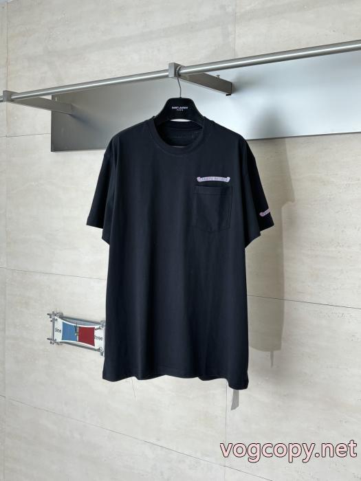 偽物 ブランド 激安半袖TシャツCHROME HEARTS夏にぴったり限定アイテム 海外セレブ愛用 長くご愛用できる_1_2