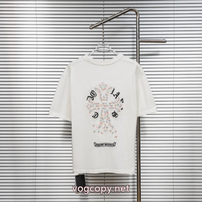 ブランド コピー 品CHROME HEARTS素敵なスタイルで夏の定番 秀作モデル 人気急上昇中半袖Tシャツ_0_3