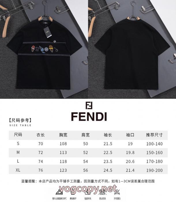 FENDI超一流のブランド 話題人気商品 欧米韓流半袖Tシャツコピー 品 販売_0_2