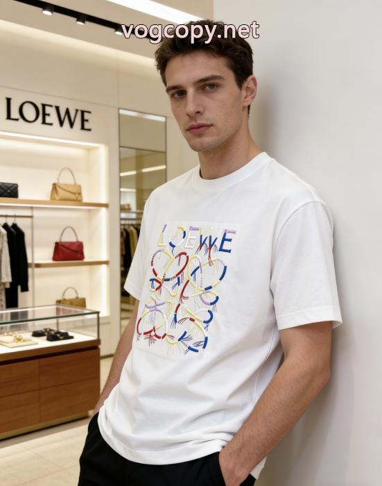 ロエベ品質保証 人気商品登場 幅広いシーンスーパー コピー 安心半袖Tシャツ_0_3