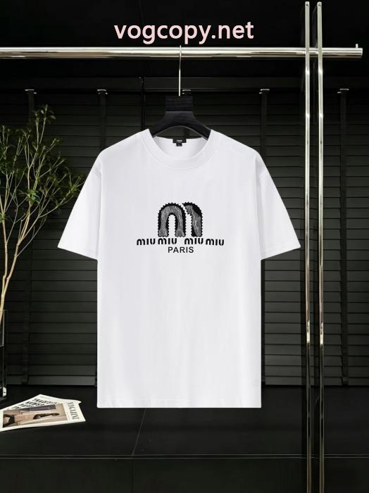 完売必至欲しい 大人気新作 オシャレな雰囲気MIUMIU半袖Tシャツ偽物 ブランド 販売_0_3