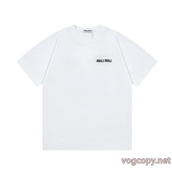 激安 ブランドMIUMIU大人気新作登場 ネット販売限定 ヒットアイテム半袖Tシャツ_0_1
