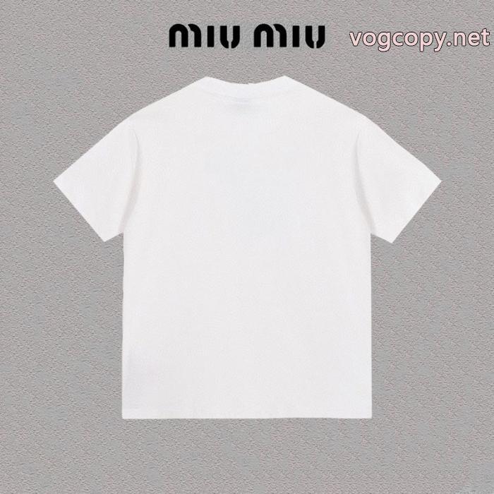 激安即発 着心地のいい 今話題!ブランド 品 コピーMIUMIU半袖Tシャツ_0_2