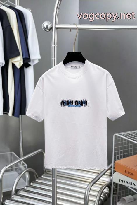 お洒落さん必見 高級素材 先行入荷MIUMIU激安 ブランド半袖Tシャツ_0_2