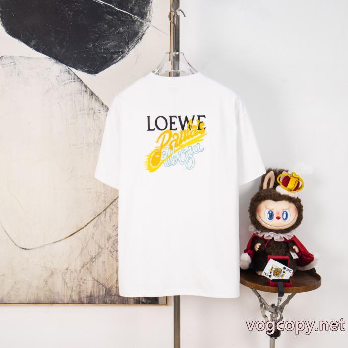 半袖Tシャツ大胆なチェックの人気トレンド 夏らしい品格が漂う 2026新作ブランド 偽物 激安LOEWE_0_3