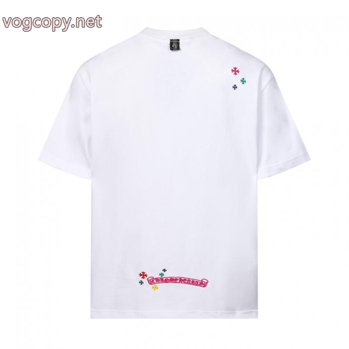 上品キレイ VIPセールで奇跡 透け感優しいブランド アクセサリー 激安半袖TシャツCHROME HEARTS_0_3