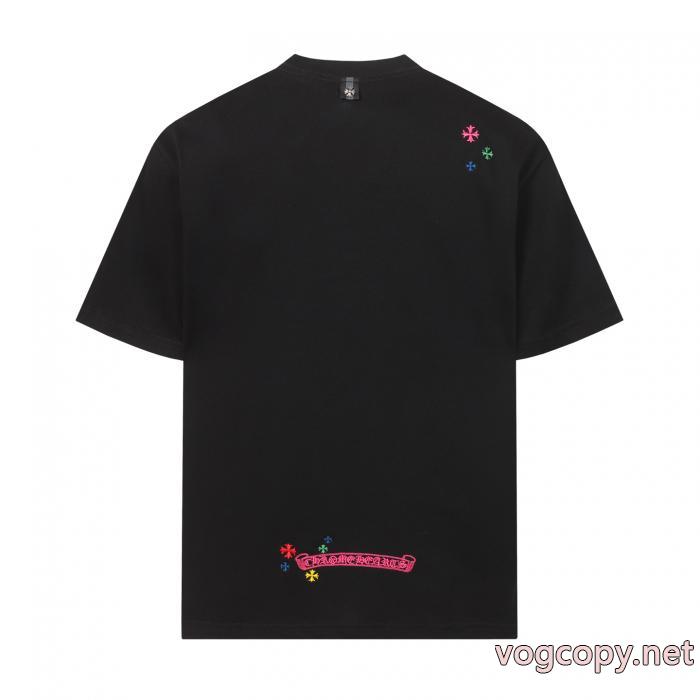 上品キレイ VIPセールで奇跡 透け感優しいブランド アクセサリー 激安半袖TシャツCHROME HEARTS_0_4