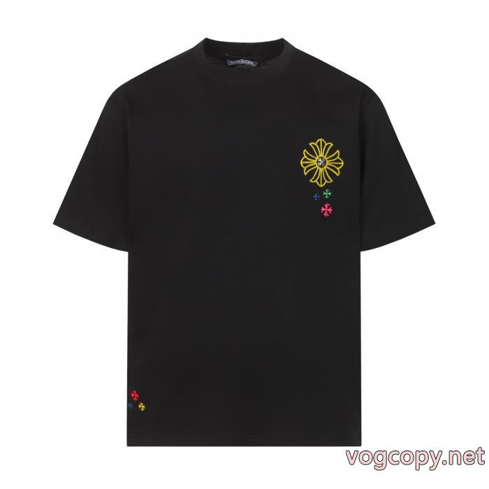 上品キレイ VIPセールで奇跡 透け感優しいブランド アクセサリー 激安半袖TシャツCHROME HEARTS_0_5