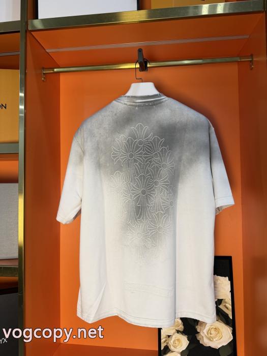 ブランド レプリカTOPセラー賞 首胸ロゴ 2026激安セール最高峰半袖TシャツCHROME HEARTS_0_1